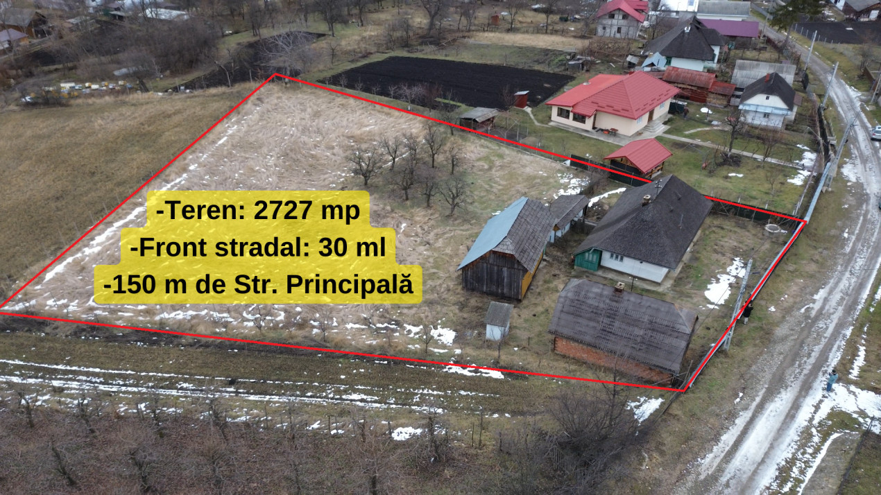 Proprietate cu Teren 2727 mp in Radaseni