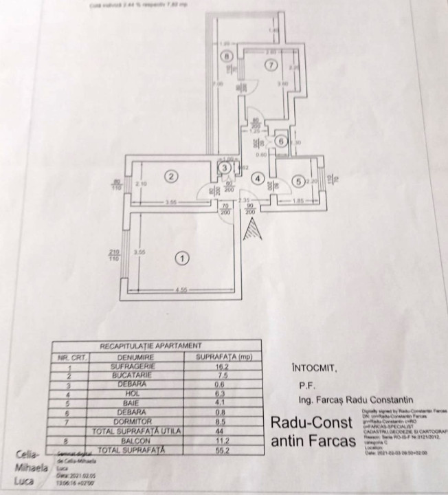 Apartament 2 Camere Decomandat, Etaj 2/8, zona Dacia